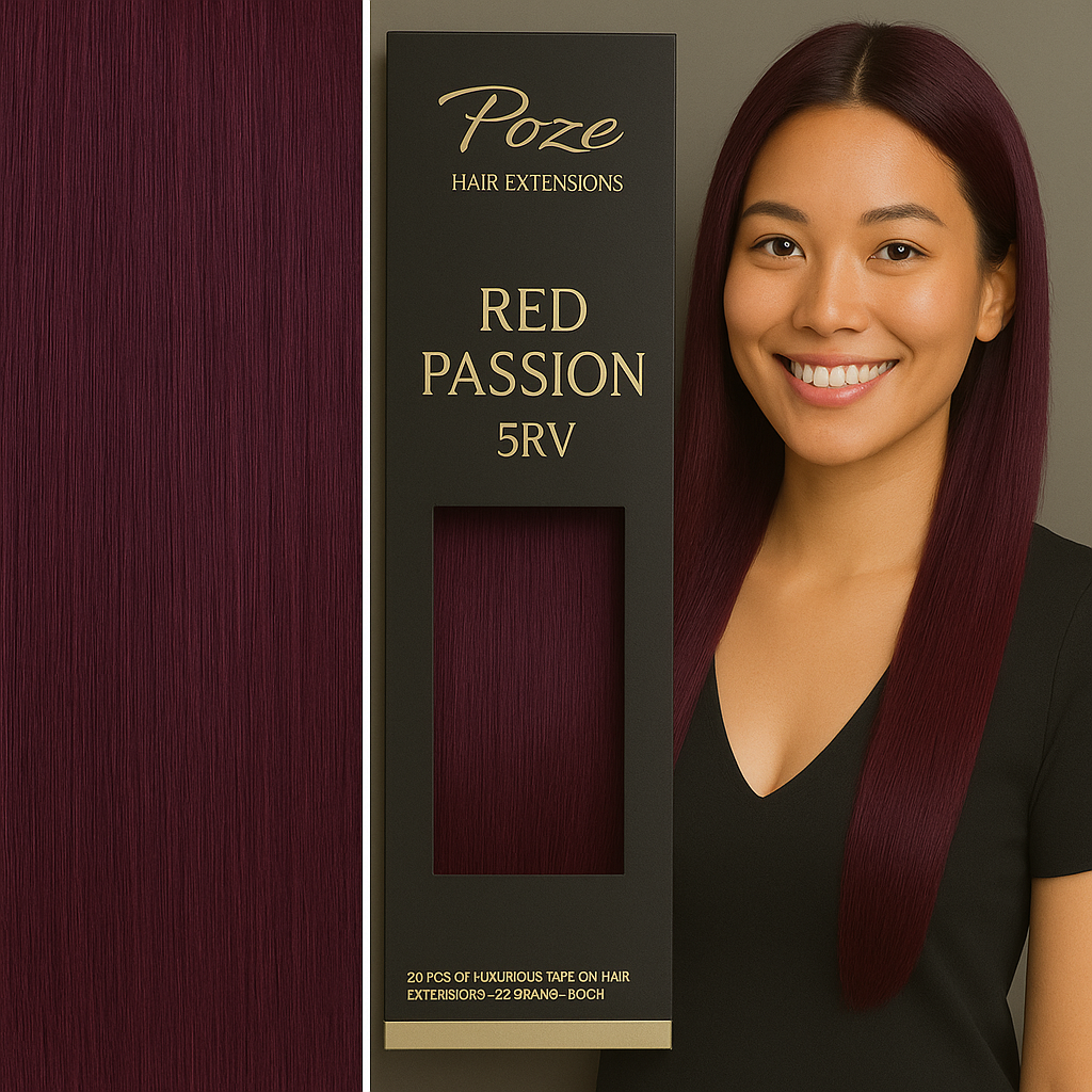 Tape-In Hair Extensions Standard - 5RV Red Passion